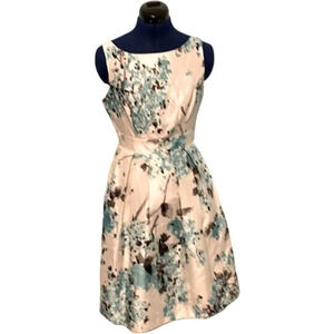 Gorgeous Wedding Season Jessica Howard Dress with tie Belt Sz 4 Floral EUC